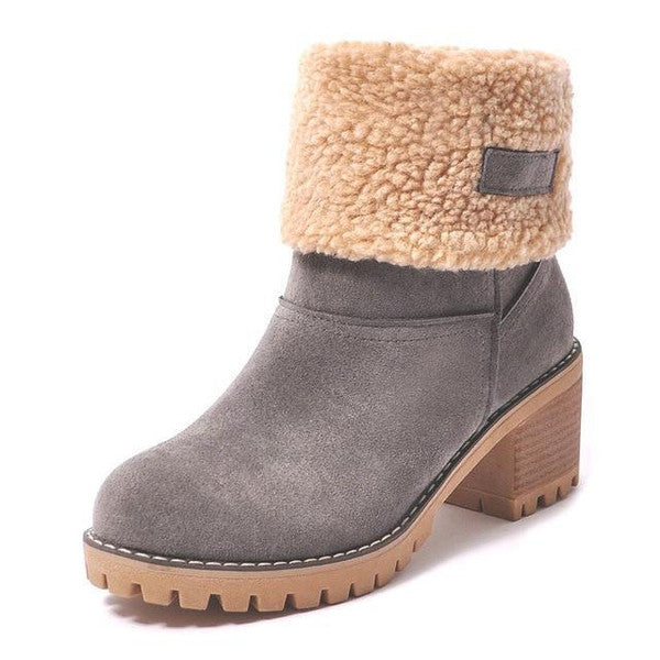 Botas de nieve de cuero forradas para mujer: elegancia y comodidad en invierno