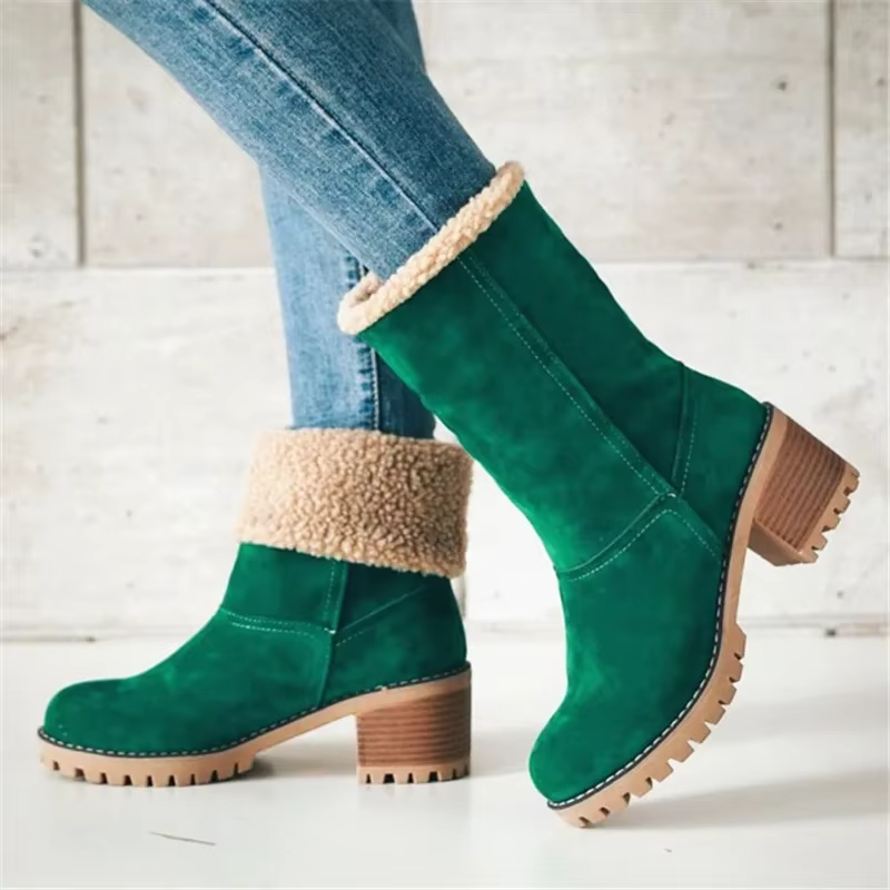 Botas de nieve de cuero forradas para mujer: elegancia y comodidad en invierno