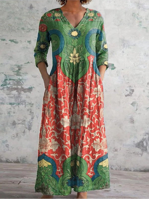 Vestido mujer largo vintage floral ligero ideal primavera