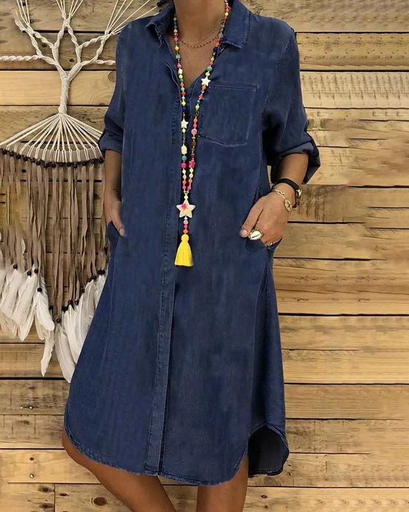 Vestido Denim Mujer – Cómodo, Chic y Fácil de Combinar