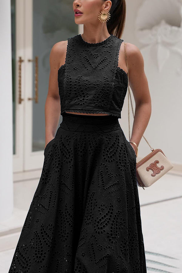 Rosan | Conjunto De Dos Piezas Sin Mangas De Encaje