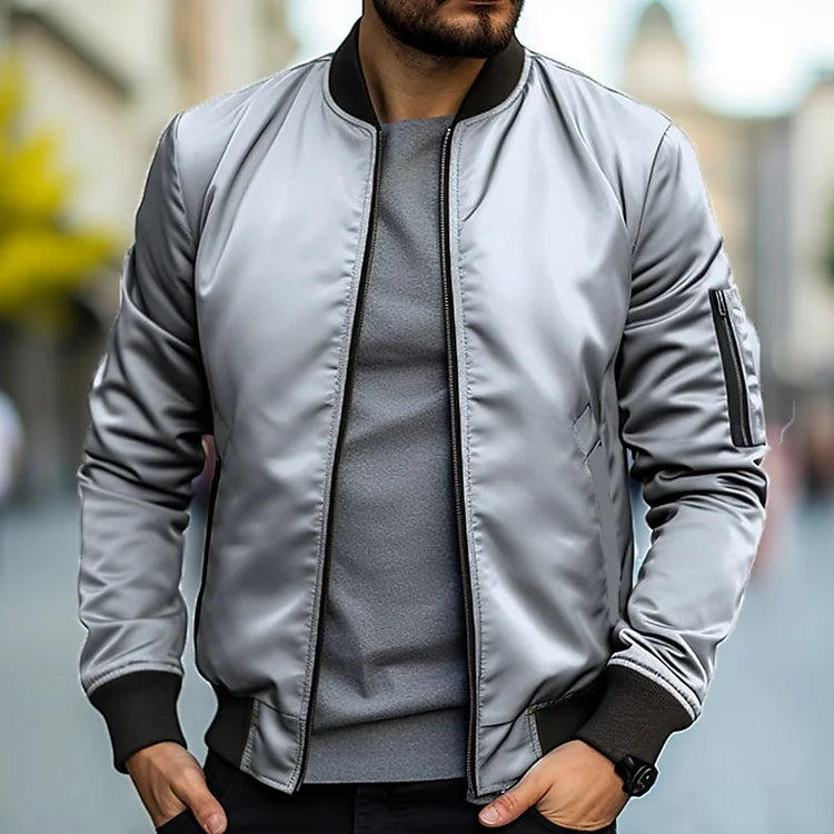 Bomber jacket de hombre, estilosa y perfecta para uso casual