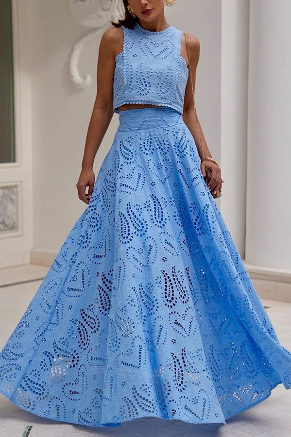 Rosan | Conjunto De Dos Piezas Sin Mangas De Encaje