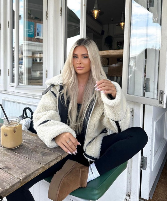 Crystal | Chaqueta de felpa oversize para mujer