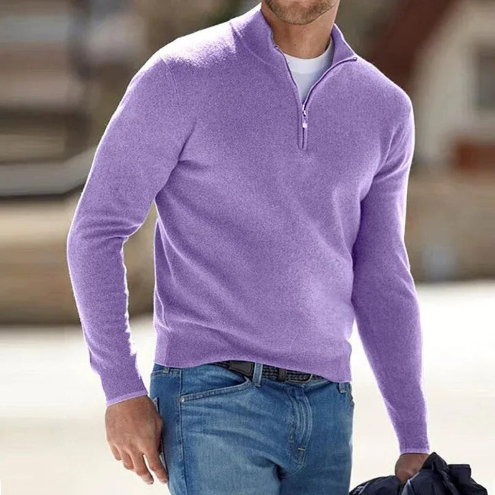 Jersey cremallera hombre, estilo clásico y confortable