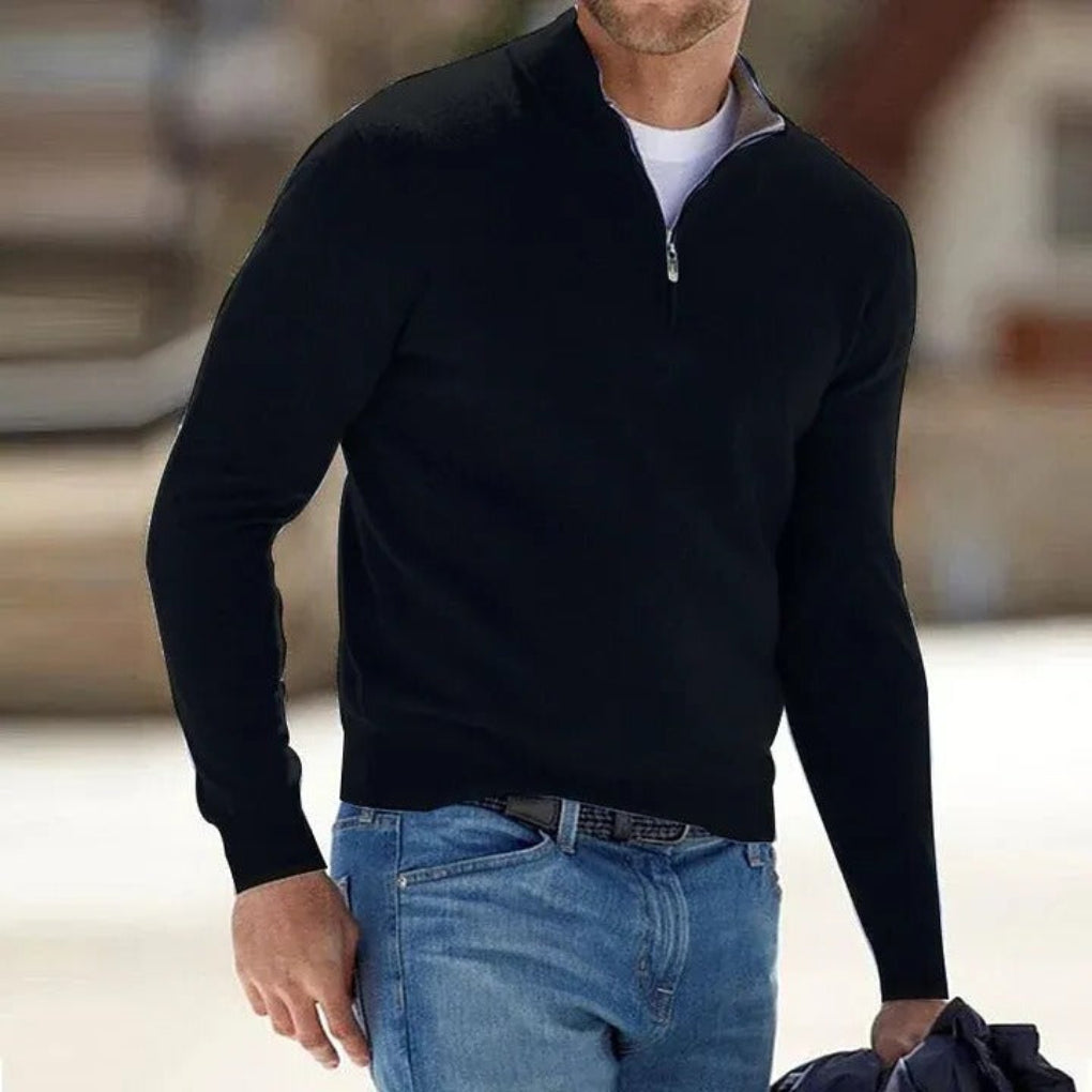 Jersey cremallera hombre, estilo clásico y confortable
