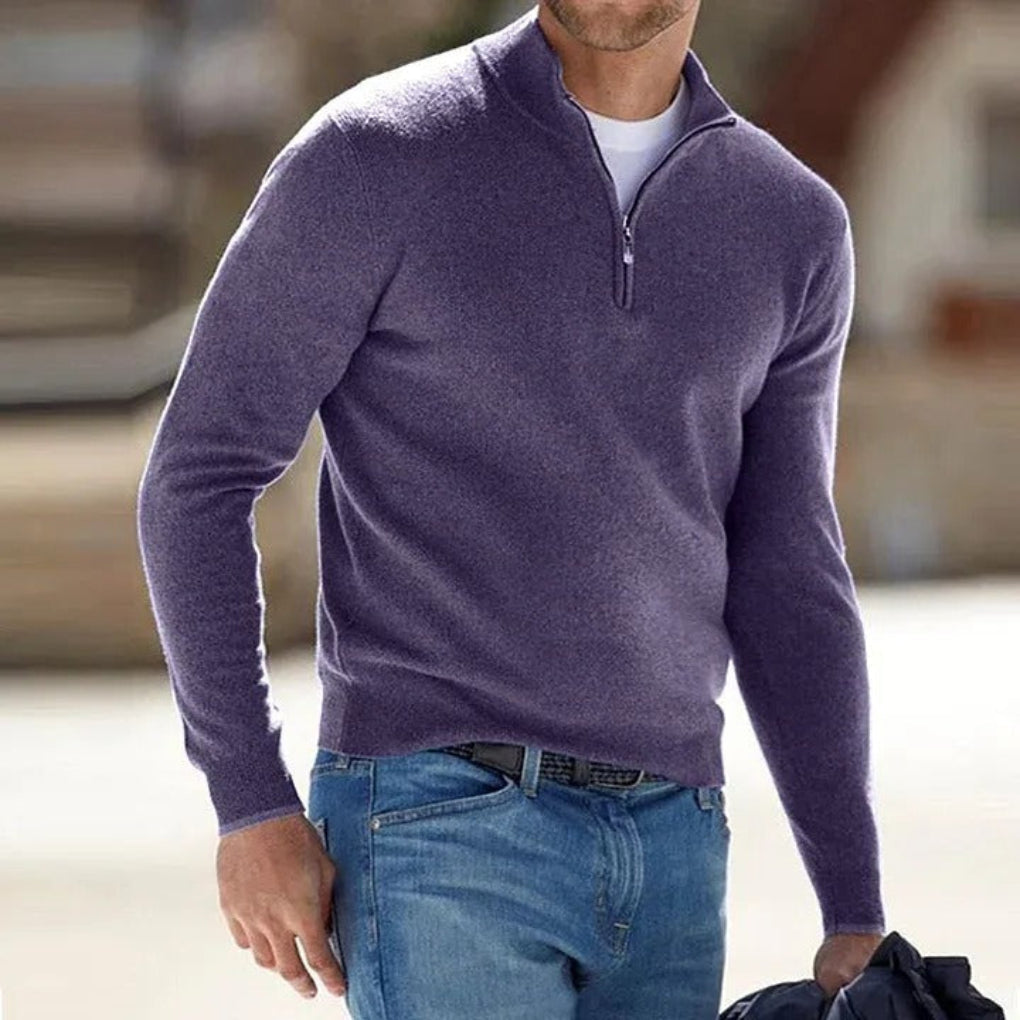 Jersey cremallera hombre, estilo clásico y confortable