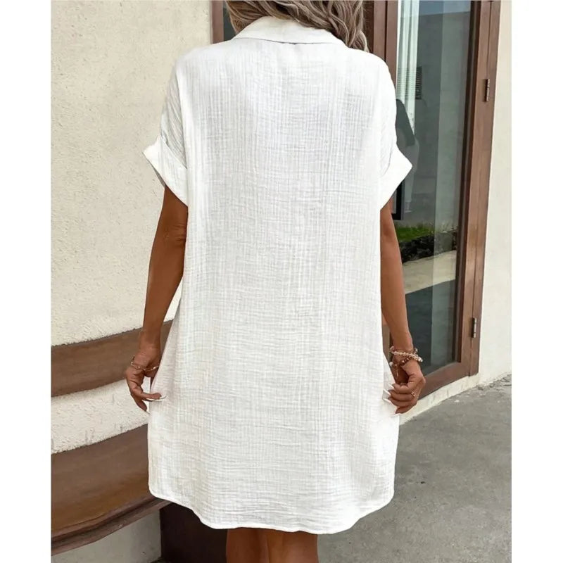 Vestido verano femenino bolsillos prácticos y estilo casual