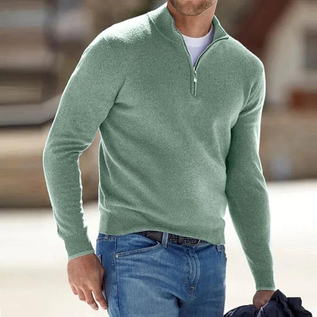 Jersey cremallera hombre, estilo clásico y confortable