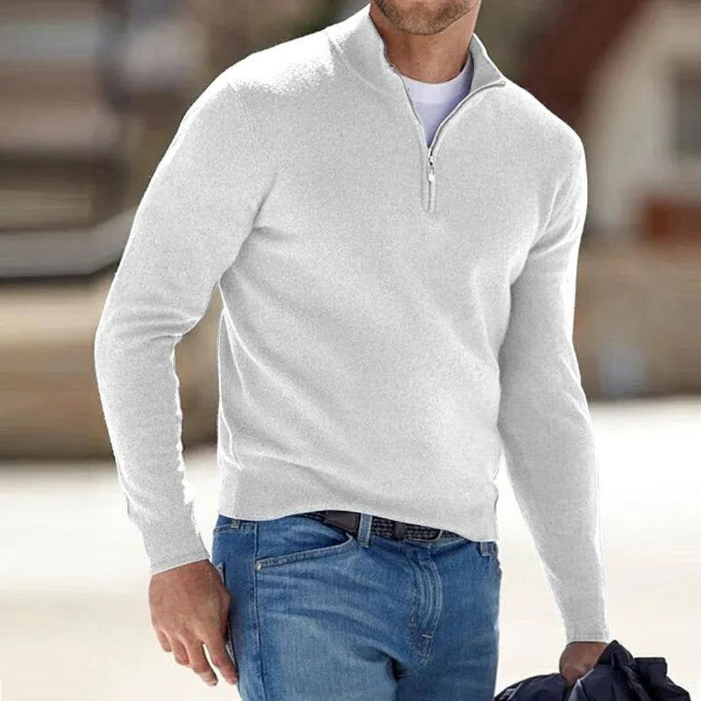 Jersey cremallera hombre, estilo clásico y confortable