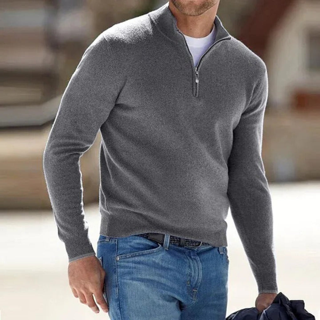 Jersey cremallera hombre, estilo clásico y confortable