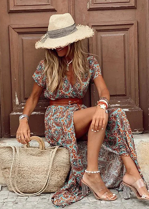 Vestido Maxi Mujer – Estilo Boho, Fluido y Confortable