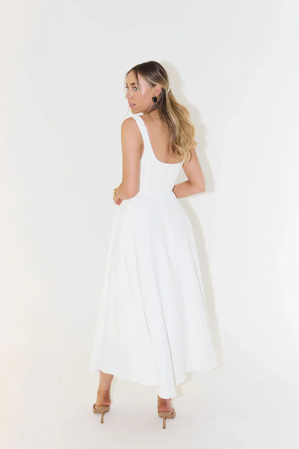 Vestido Midi Elegante Mujer – Perfecto para Oficina, Eventos o Salidas