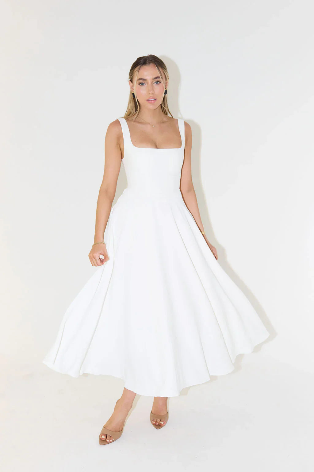 Vestido Midi Elegante Mujer – Perfecto para Oficina, Eventos o Salidas