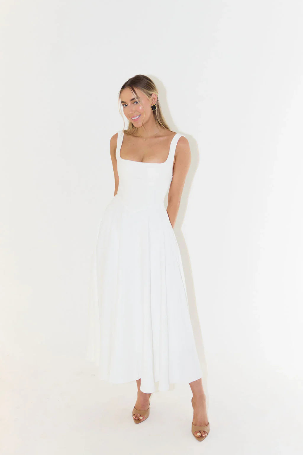 Vestido Midi Elegante Mujer – Perfecto para Oficina, Eventos o Salidas