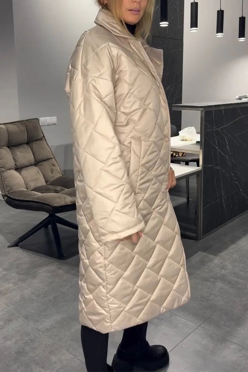 Abrigo mujer reversible elegante cálido estilo moderno paseo