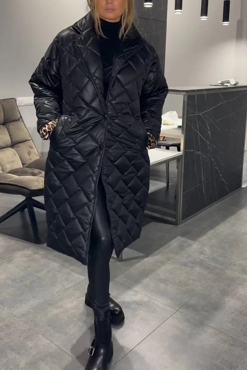 Abrigo mujer reversible elegante cálido estilo moderno paseo