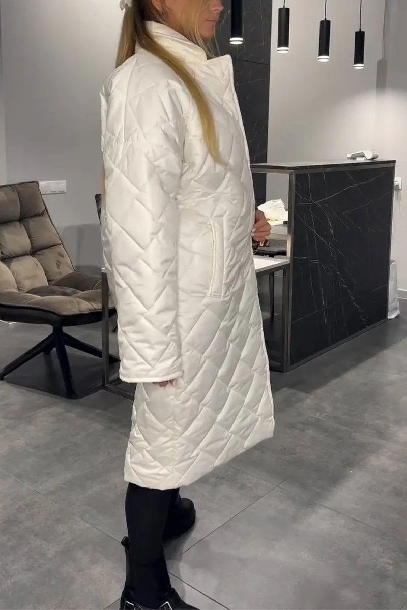 Abrigo mujer reversible elegante cálido estilo moderno paseo