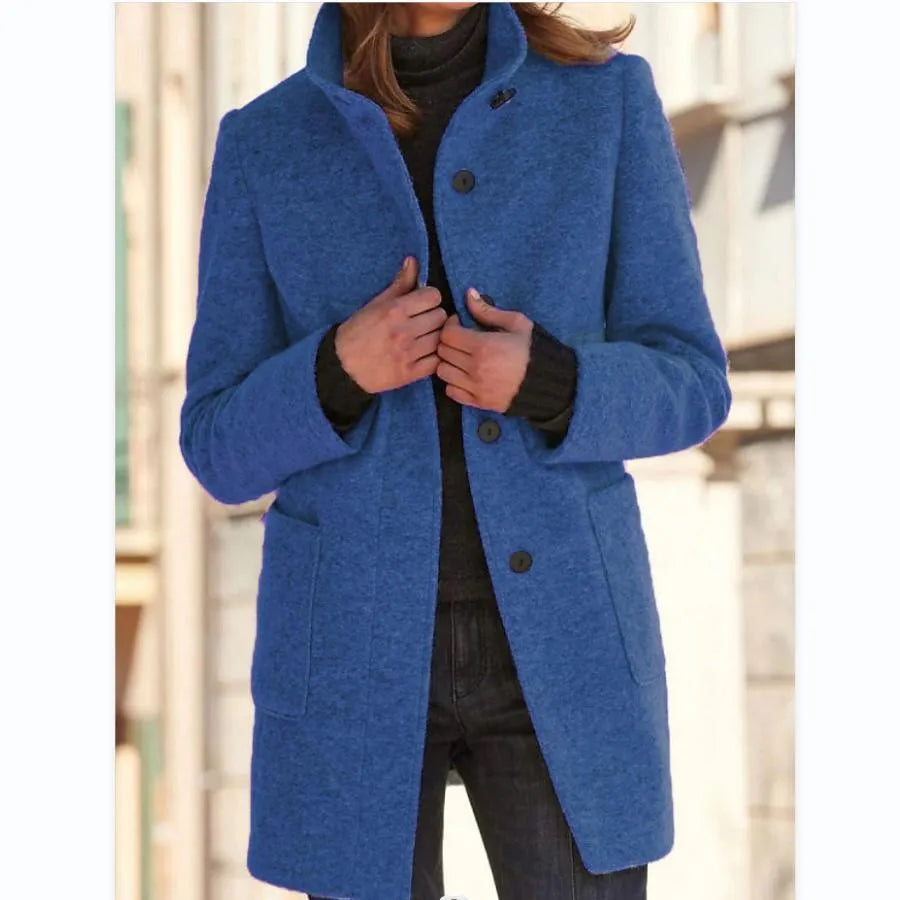 Elegante abrigo de lana para mujer: cálido y clásico para el invierno