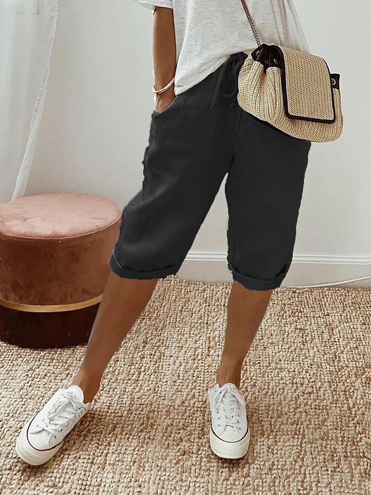 Delice | Pantalones de algodón-lino para mujer