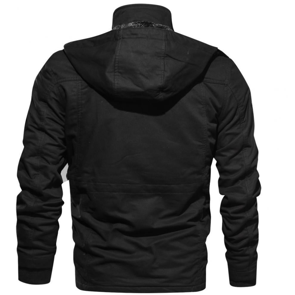 Chaqueta hombre moderna cómoda capucha desmontable otoño-invierno