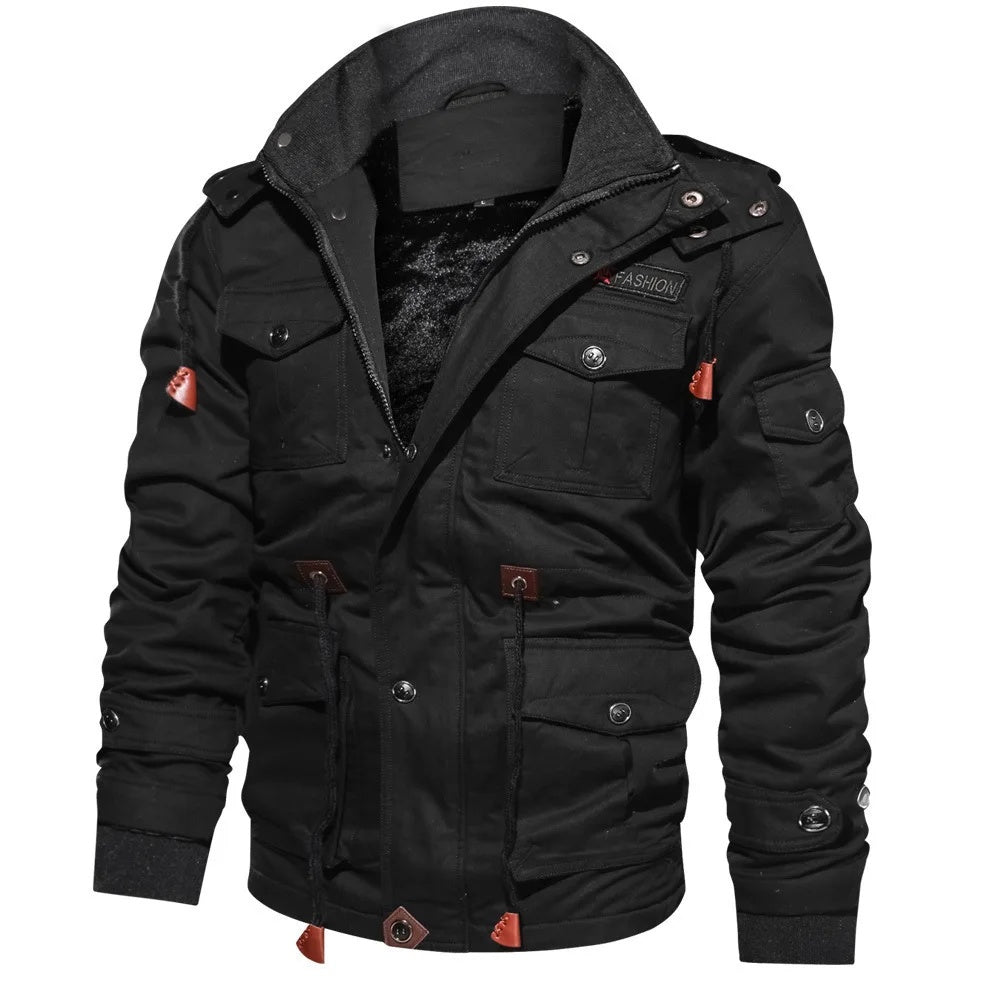 Chaqueta hombre moderna cómoda capucha desmontable otoño-invierno