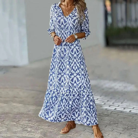 Vestido largo de mujer, cómodo y moderno para verano