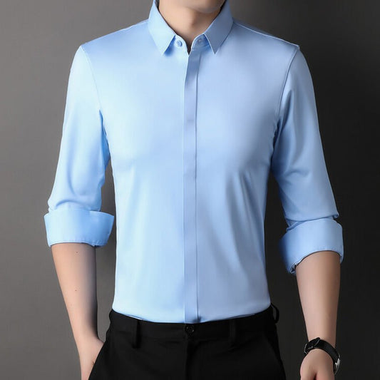 Camisa hombre cómoda stretch sin arrugas estilo casual