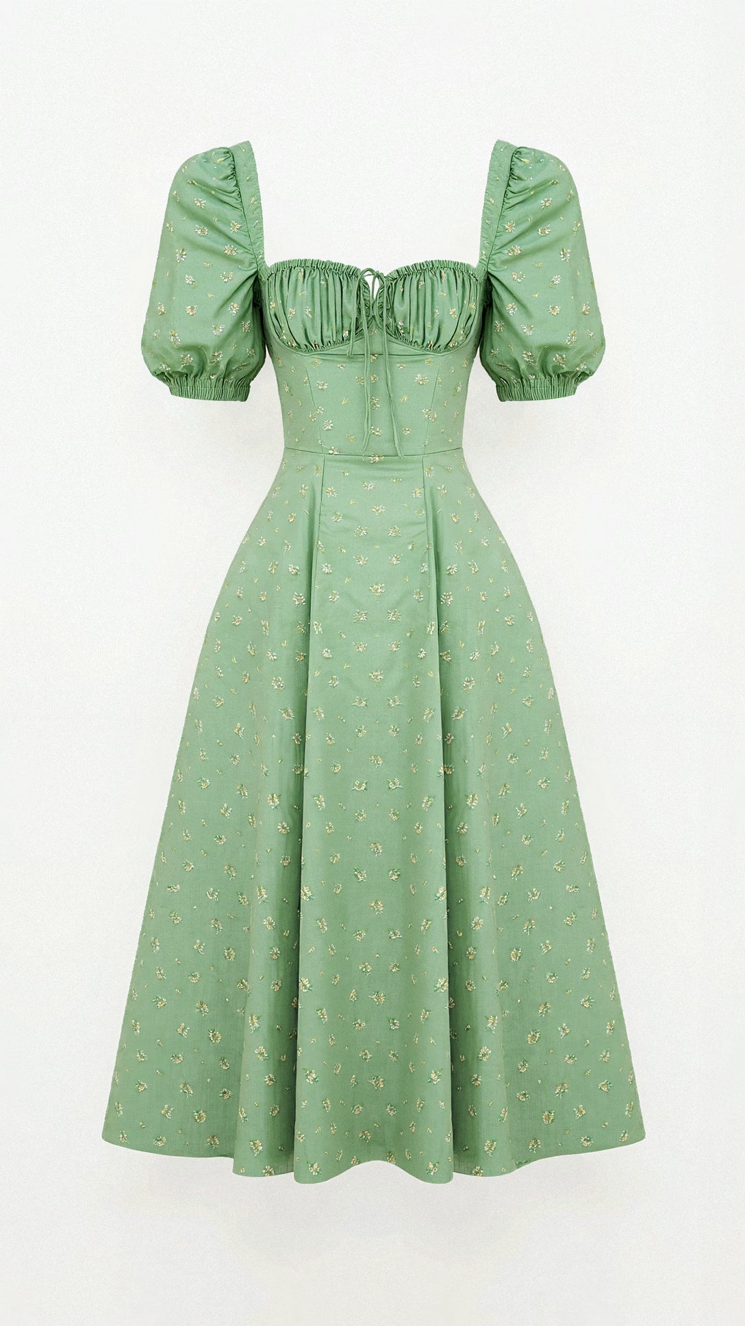 Vestido Midi Mujer – Diseño Atemporal y Elegante con Cuello Cuadrado