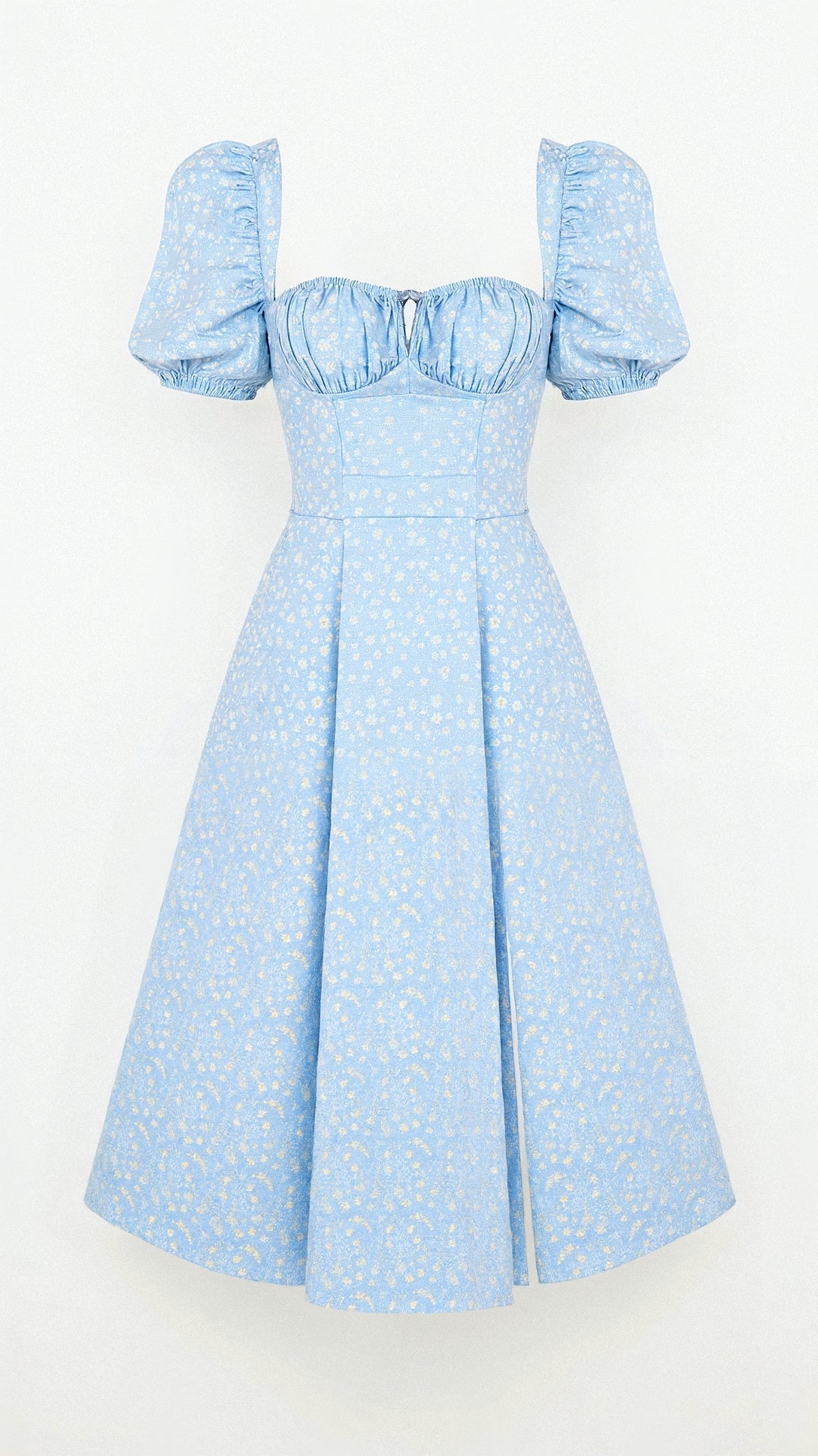 Vestido Midi Mujer – Diseño Atemporal y Elegante con Cuello Cuadrado
