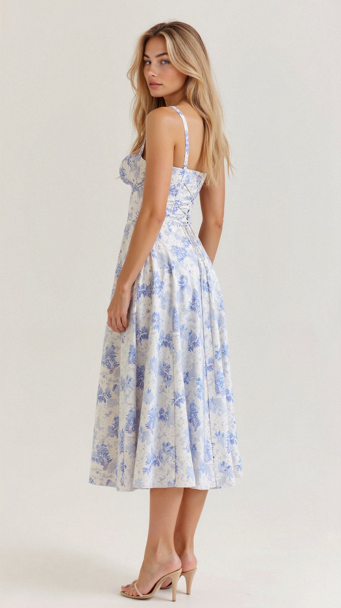 Vestido Midi Elegante Mujer – Corsé Detallado, Cómodo y Atemporal
