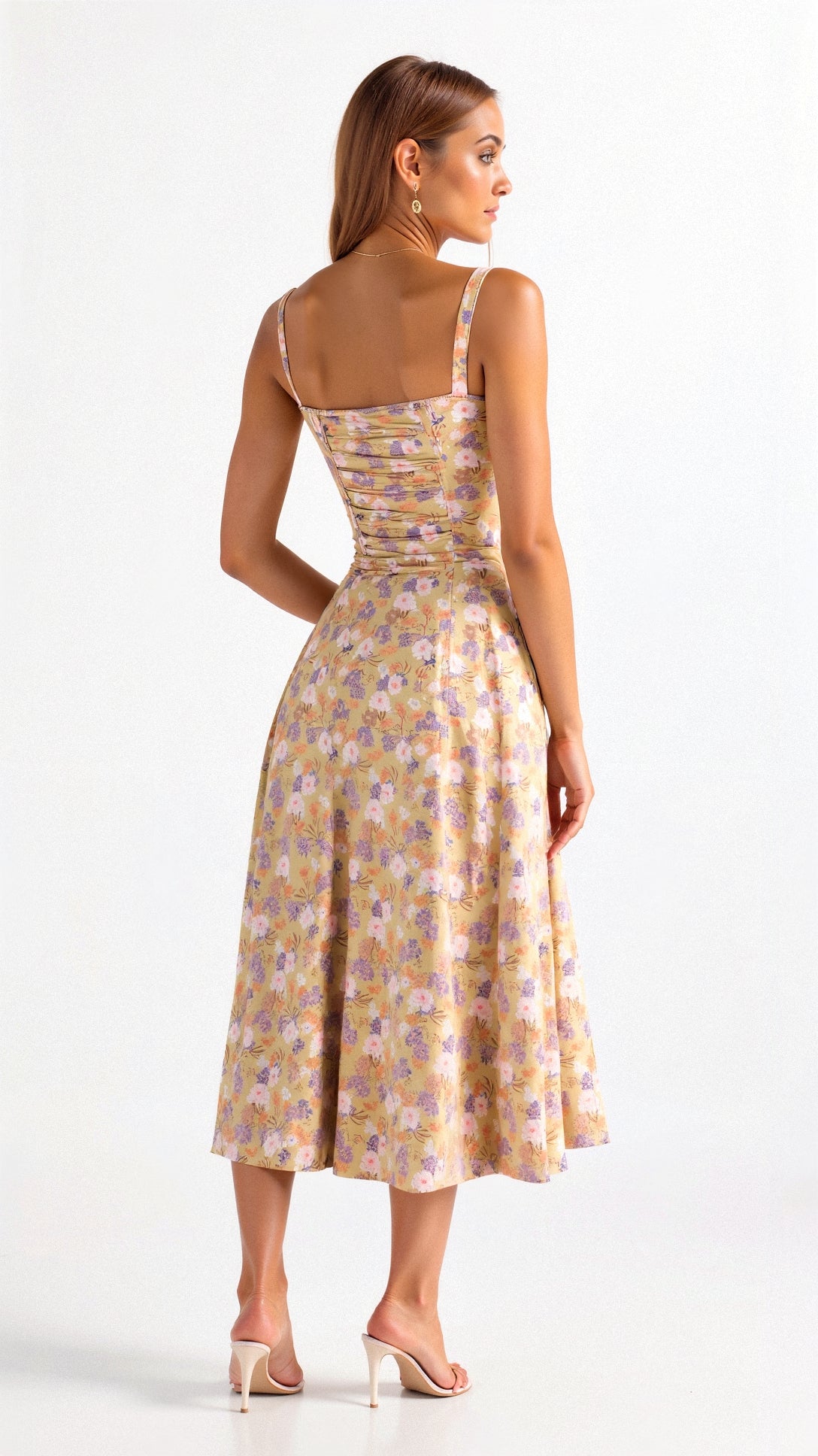 Vestido Midi Elegante Mujer – Corsé Detallado, Cómodo y Atemporal