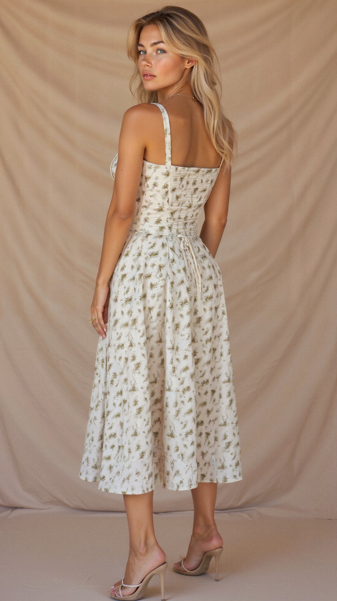 Vestido Midi Elegante Mujer – Corsé Detallado, Cómodo y Atemporal