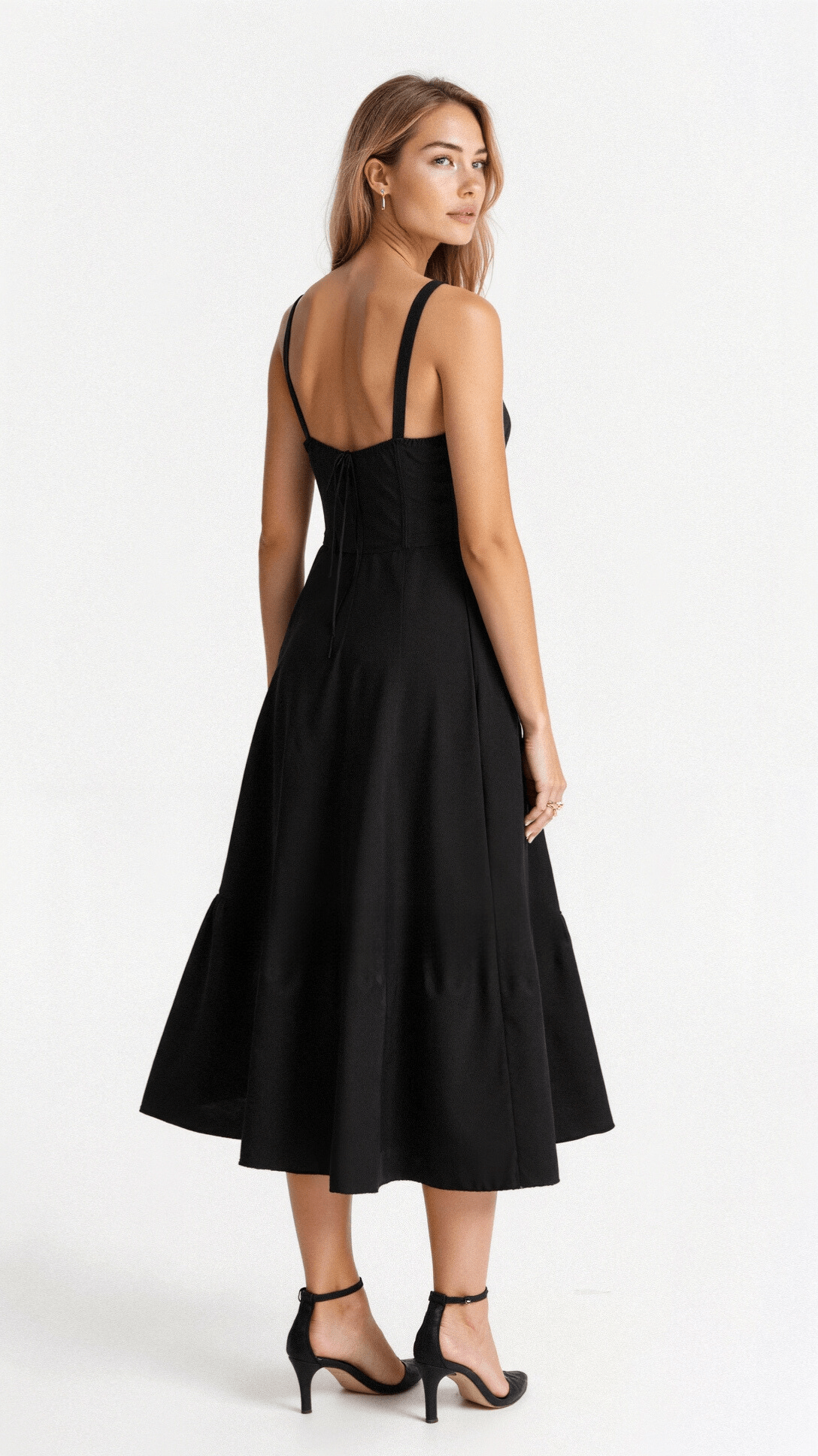 Vestido Midi Elegante Mujer – Corsé Detallado, Cómodo y Atemporal