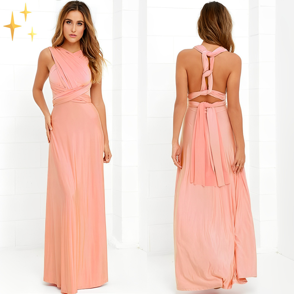 Vestido wrap versátil para dama