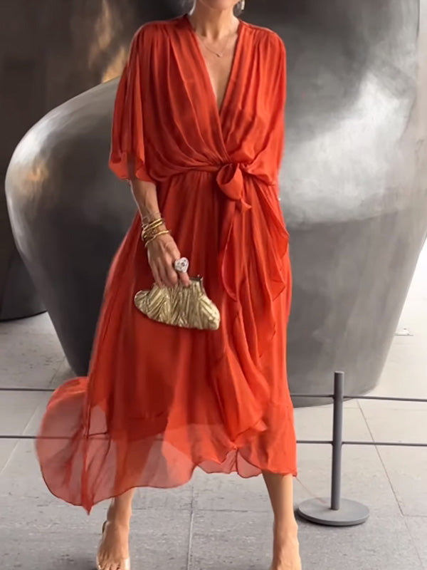 Vestido mujer chiffon cómodo y moderno diario o formal