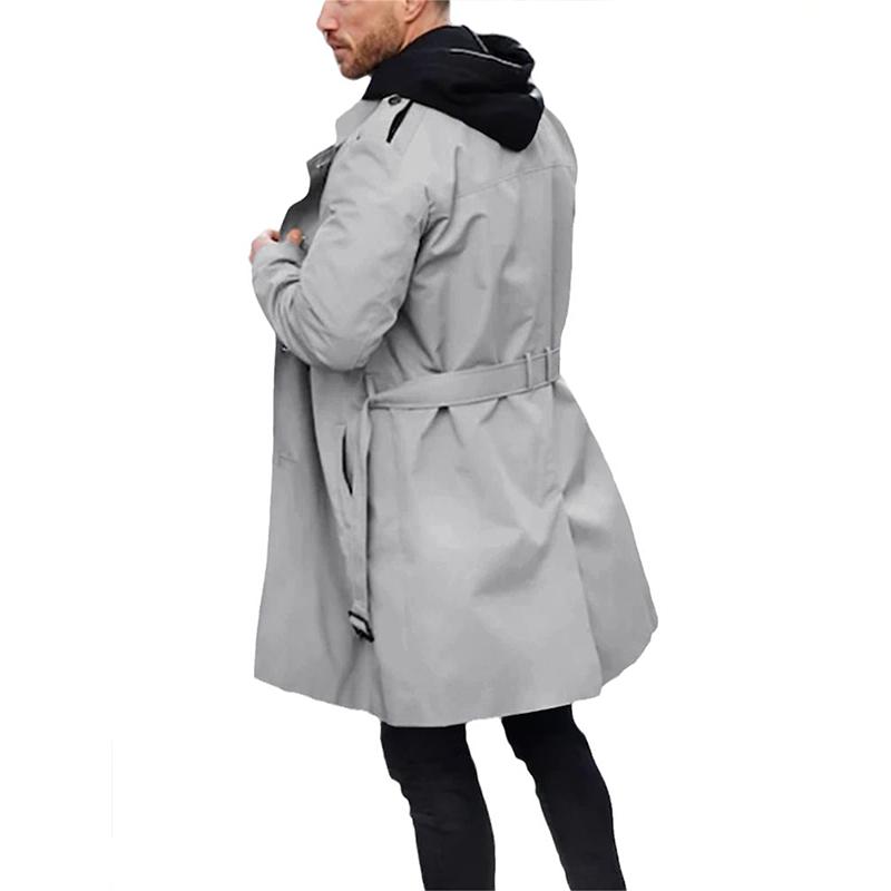 Abrigo largo hombre trench doble botonadura cómodo y versátil