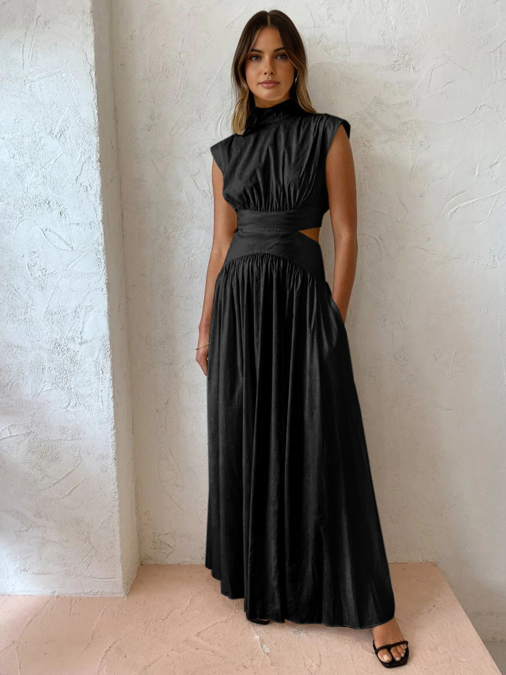 Vestido Elegante Mujer – Largo con Cut Out Chic para Eventos Especiales