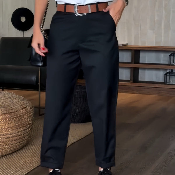 Pantalones de Mujer a Rayas – Estilo Formal y Profesional