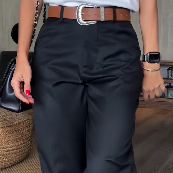 Pantalones de Mujer a Rayas – Estilo Formal y Profesional