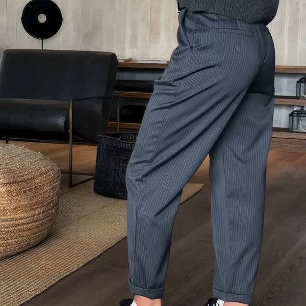 Pantalones de Mujer a Rayas – Estilo Formal y Profesional