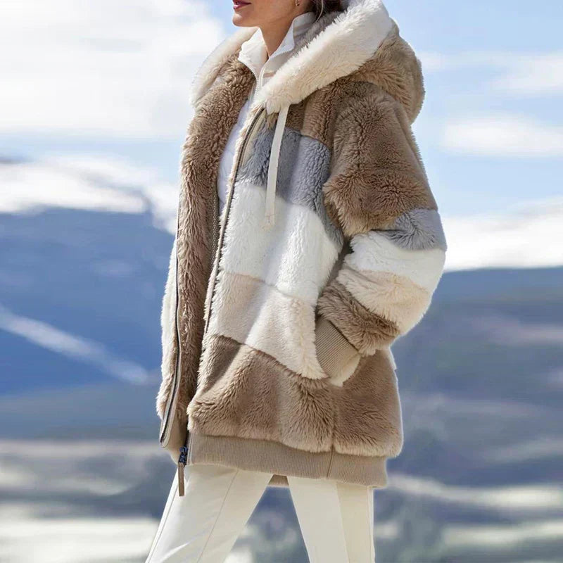 Chaqueta Mujer – Cálida de Invierno con Capucha y Estilo Casual