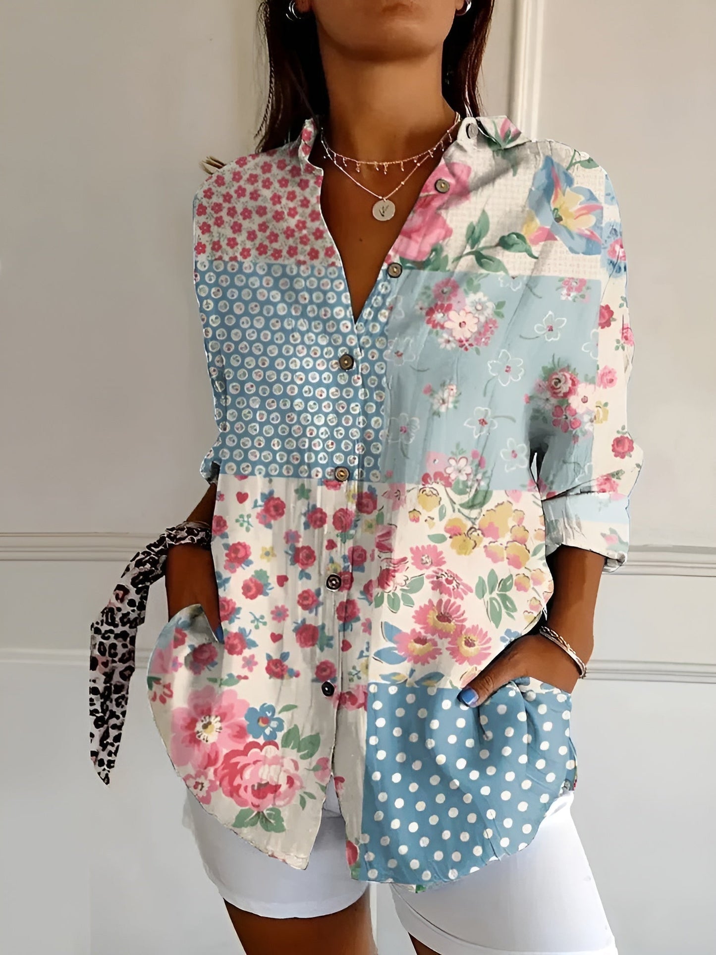 Lela | Blusa abotonada Floral Breeze