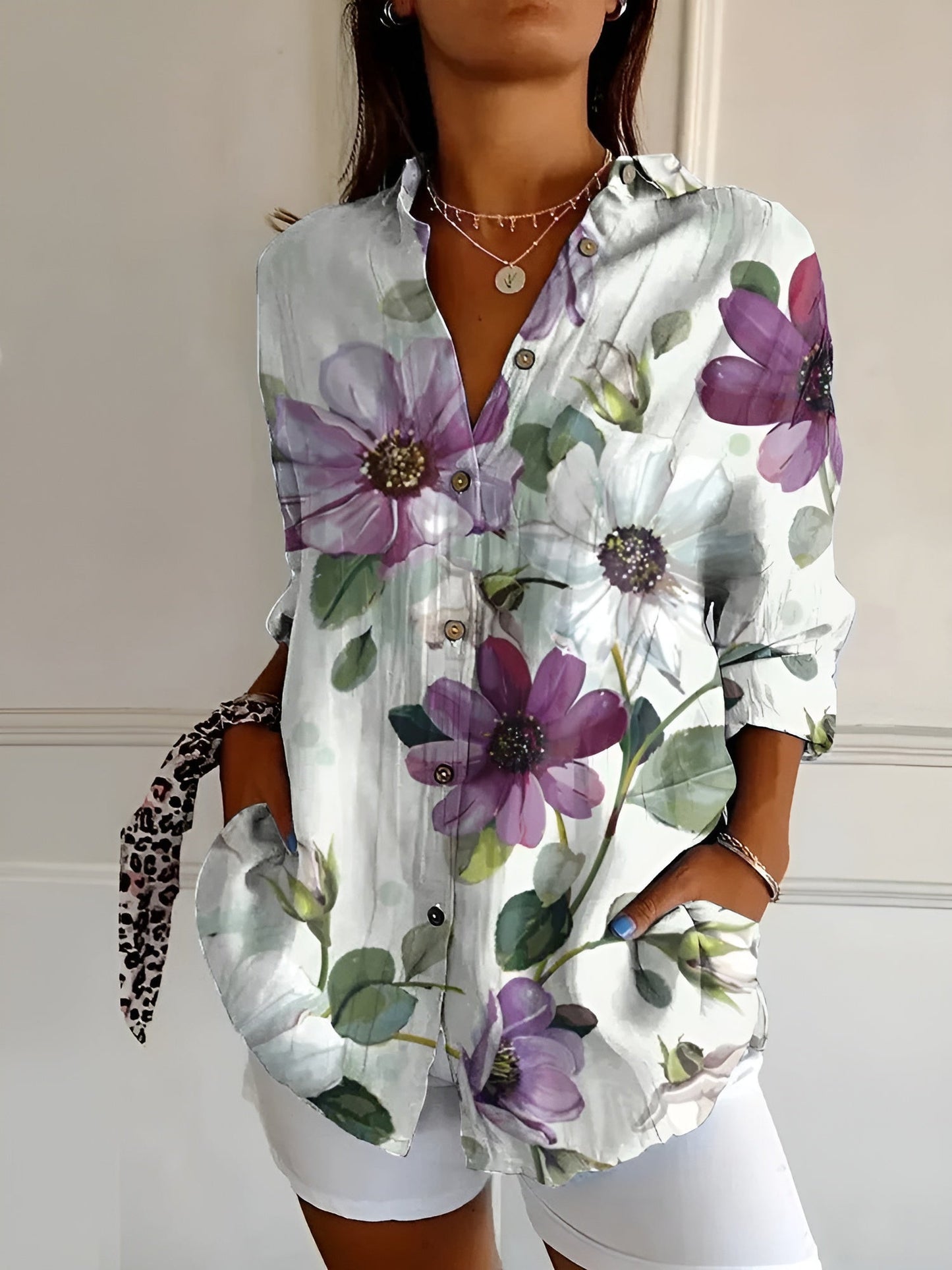 Lela | Blusa abotonada Floral Breeze