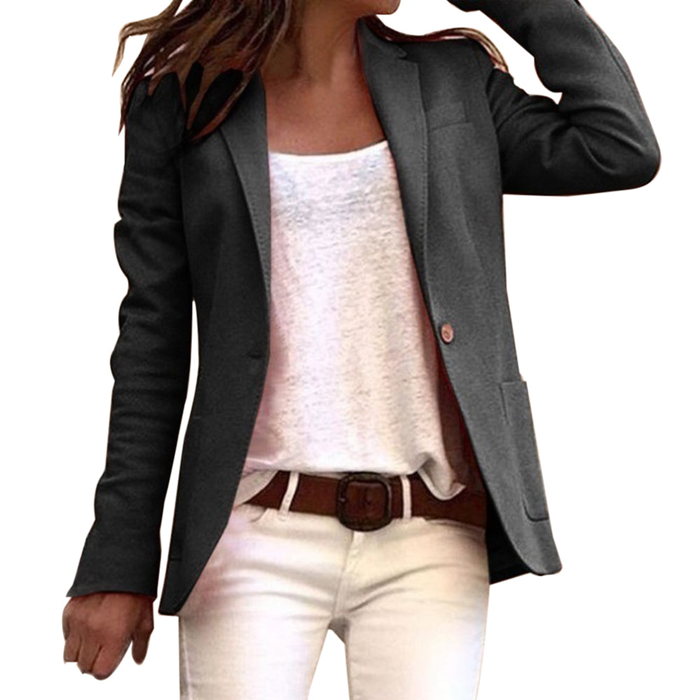 Blazer estrecho con mangas largas para mujer: clásico, moderno y profesional.