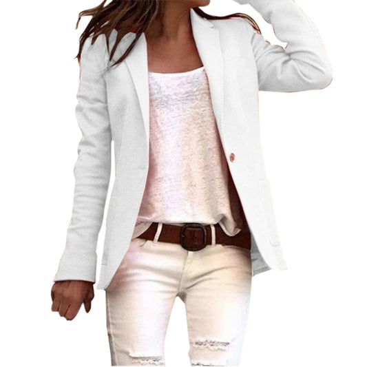 Blazer estrecho con mangas largas para mujer: clásico, moderno y profesional.