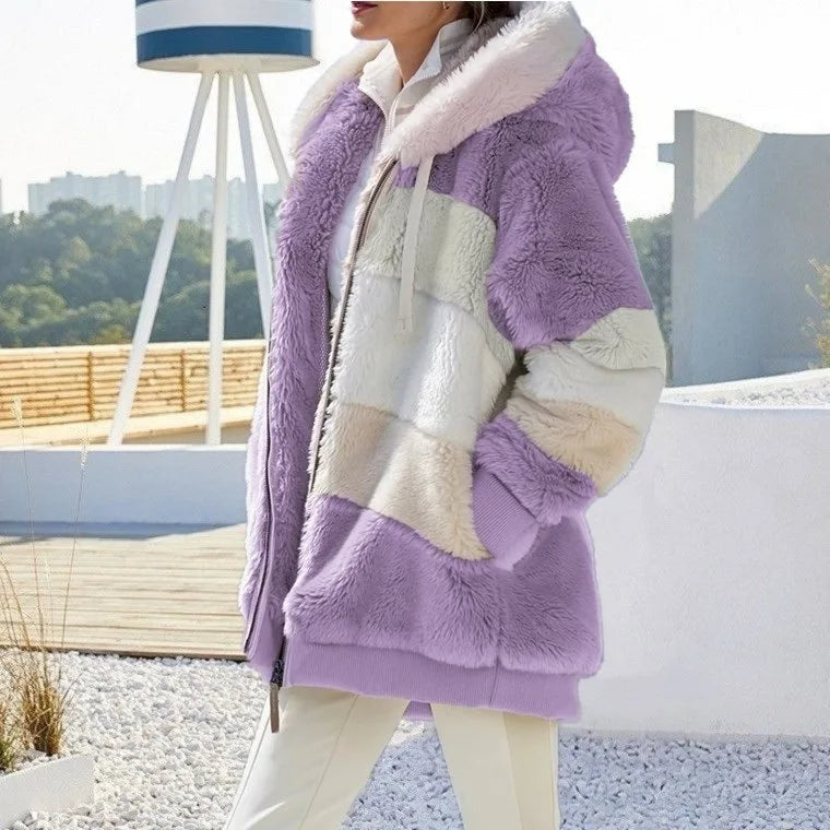 Chaqueta Mujer – Cálida de Invierno con Capucha y Estilo Casual