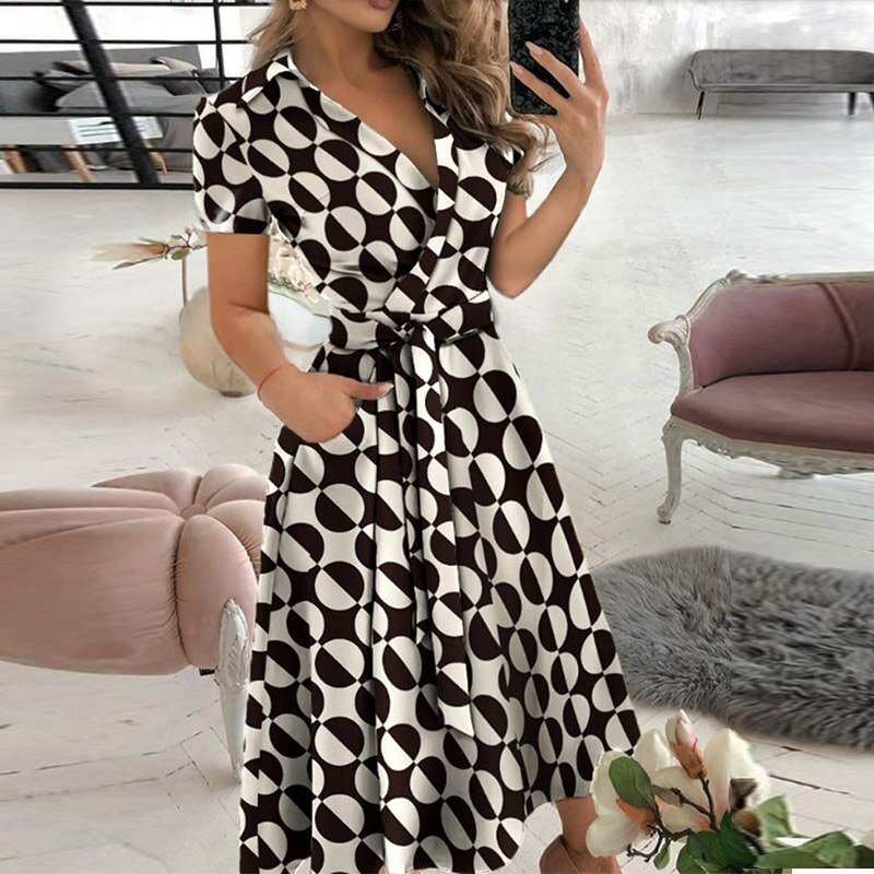 Vestido femenino sofisticado, moderno y versátil para primavera y verano