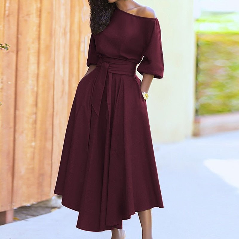 Vestido femenino sofisticado, moderno y versátil para primavera y verano