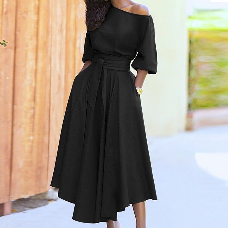 Vestido femenino sofisticado, moderno y versátil para primavera y verano